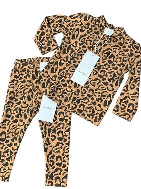 Wynken Animal Print Set 6 Months NWT Luna Cotton Outfit